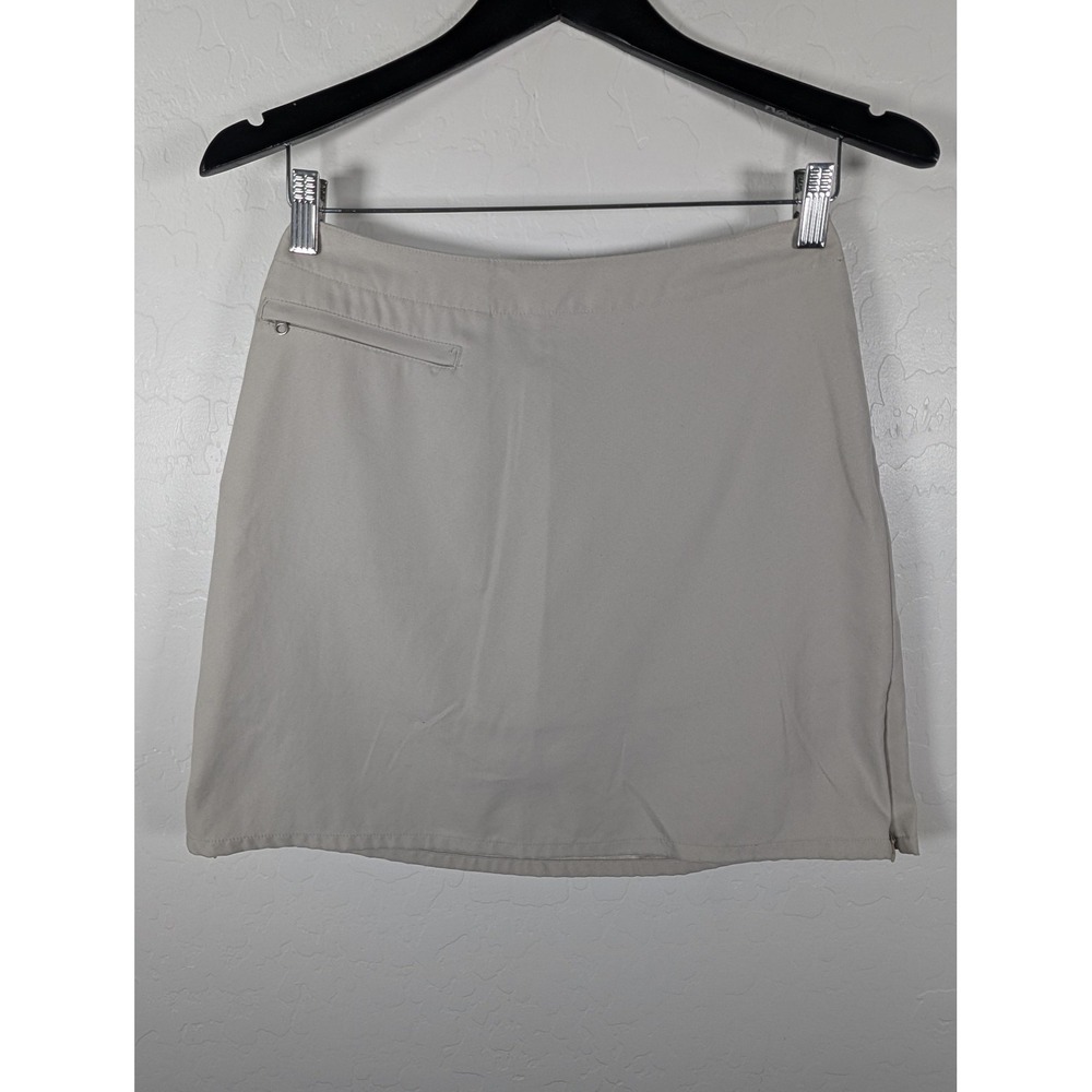 Patagonia Skort Womens 4‎ Gray Athletic Hiking Outdoor Lined Shorts Zip Pocket
